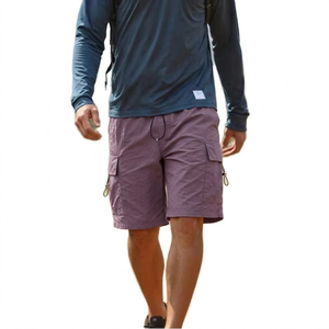 Shorts cargo pour homme, légers, respirants, à séchage rapide, en polyester/coton, coupe ample, décontractés pour l'été, plusieurs poches utilitaires, ajustables - Product Image 1