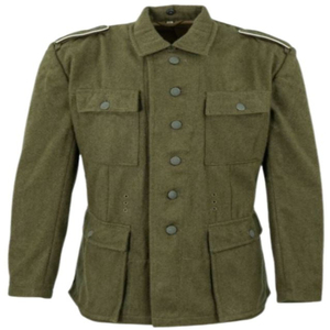 Chaqueta Túnica de Campo de Lana Verde Oliva de Invierno, Reproducción Histórica del Uniforme Alemán M43 de la Segunda Guerra Mundial, Impermeable y Ecológica - Product Image 5