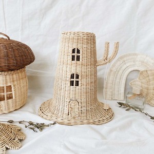 Casa de muñecas de juguete de mimbre para niños, casa de juegos de imitación, cestas de árbol - Product Image 6
