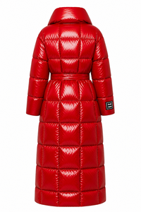 OEM Custom Logo Winter Extremely Warm Long <b>Line</b> Puffer Quilted Jacket Women Hooded <b>Coat</b> Waterproof Windproof Thermal Outerwear - Product Image 5