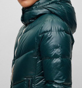 Veste matelassée pour femme, 100% polyester, doublure en coton, imperméable, légère, chaude, fermeture éclair, offre directe d'usine - Product Image 3