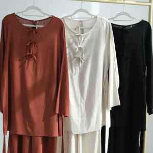 Abaya Informal Moderna y Sencilla para Mujer, Estilo Dubái, Vestido Largo Islámico Modesto, Ligero y Transpirable - Product Image 4