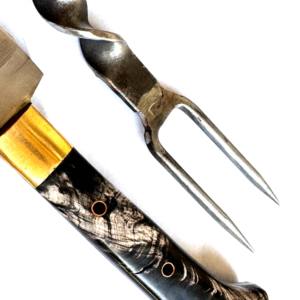 Ensemble de couteau et fourchette de chef médiévaux multi-usages en acier inoxydable - Product Image 5