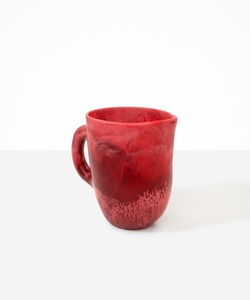 Modern <b>Ceramic</b> Red Resin <b>Mug</b> With Handle Handmade Artistic Design <b>For</b> Everyday Use Available at Worldwide Supply - Product Image 2