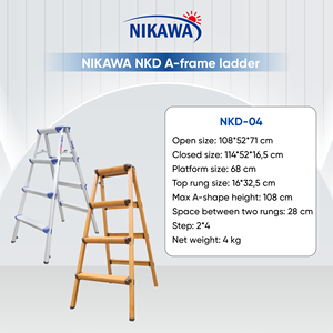 Traditional Design Aluminum 6063 Folding Step <b>Ladder</b> Lightweight Portable Home Use 1 Year Warranty - Product Image 1