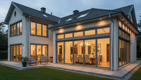 Villas de luxe modernes préfabriquées et mini-maisons à ossature légère en acier, conception gratuite, utilisation pour hôtels et appartements, garantie de 2 ans