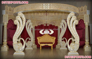 Mandap tradicional de elefante con temática de boda de la India real, mandalas de elefante colmillo para boda - Product Image 6