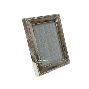 Handcrafted Silver Braided Edge Picture <b>Frame</b> Vintage Style Metallic Photo Holder Decorative Twisted Border <b>Frame</b> Tabletop Decor - Product Image 4