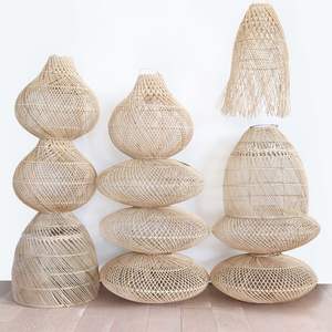 Pantalla de Lámpara de Bambú y Ratán Minimalista Moderna, Hecha a Mano en Vietnam por VIFARMEX - Product Image 5