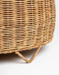 Cesta de mimbre tejida a mano para cochecito de bebé con ruedas, carrito de mimbre para guardería, carrito de compras para niños, decoración para sala de juegos de simulación - Product Image 5