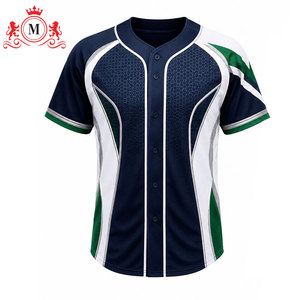Ensemble uniforme de baseball pour hommes, bleu, blanc, vert, impression par sublimation, jersey et pantalon en polyester respirant pour adultes - Product Image 6