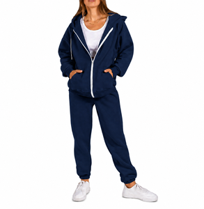 Conjunto de Sudadera con Capucha y Pantalones Deportivos para Mujer con Logotipo Personalizado, Ropa Casual para Estar en Casa, Fabricante OEM - Product Image 5