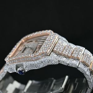 Montre de luxe personnalisée de haute qualité, sertie de diamants de laboratoire, en acier inoxydable, de la meilleure qualité, pour hommes - Product Image 5