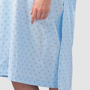 Uniformes de Hospital de Algodón con Logotipo Personalizado, Batas para Pacientes de Manga Corta y Larga con Espalda - Product Image 4