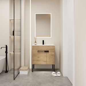 Mobile Bagno Sospeso da 30 Pollici con Lavabo, Design Flottante, 30*18 00330IMO 1 (Imballaggio KD) - Product Image 1
