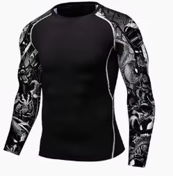 Chemise de bain à manches longues légère pour homme, séchage rapide, protection solaire, haut de protection contre les éruptions cutanées, chemise de protection contre les éruptions cutanées à manches longues pour homme, UPF 50 - Product Image 4