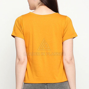 เสื้อยืดทรงเข้ารูปสีพื้นแขนสั้นสั่งทำพิเศษ คุณภาพดีที่สุด เสื้อยืดผู้หญิงสำหรับขายออนไลน์ - Product Image 4