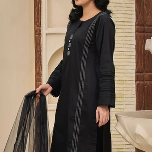 Costume en coton avec dupatta, nouvelle arrivée, sur mesure, designer pakistanais 2026, robe pour femme en 3 pièces - Product Image 2
