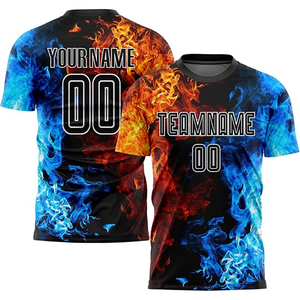 Custom Sublimated Soccer Jersey Set Men's Quick Dry Polyester Football Gear Full Print Team Name Number Adult All Seasons - Product Image 2