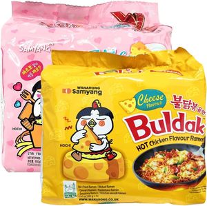 Fournisseur en gros à prix compétitif de Nouilles Saumon Buldak au Fromage Piquant et au Poulet Sauteurs (Lot de 5) – Meilleures Ventes - Product Image 1