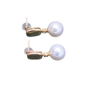 Pendientes de Aro Redondos Blancos de Plata de Ley S925 de 9-10 mm de Zhuji Danshui, con Luz Intensa y Pequeñas Imperfecciones, Diseño Colgante, Accesorio al por Mayor - Product Image 5