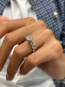 แหวนเพชรทรงกลมคุณภาพสูง 3.50 กะรัต เพชรเพาะเลี้ยงในห้องปฏิบัติการ รับรองโดย IGI สี D E F ความสะอาด VVS VS ทองคำ ทองคำกุหลาบ ทองคำขาว - Product Image 4