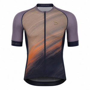 Maillot de cyclisme personnalisé de luxe OEM haute performance, sublimé, coupe aérodynamique, avec empiècements en mesh et poches arrière - Product Image 2