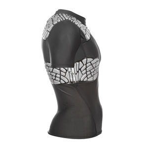 Camiseta de compresión acolchada de manga corta para hombre, protección de costillas en el pecho, capa base deportiva - Product Image 3