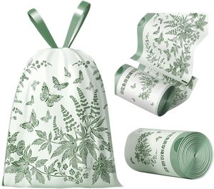 ถุงขยะแบบมีเชือกผูก ไม่ขาดง่าย กลิ่นบอระเพ็ด สำหรับห้องน้ำ ห้องครัว ห้องสุขา บ้าน สำนักงาน และห้องนอน - Product Image 1