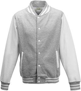 Chaqueta Varsity de Mezclilla Personalizada al por Mayor para Hombre, Estilo Vintage, con Letras en las Mangas, Chaqueta Casual con Cremallera y Tejido para Invierno - Product Image 5