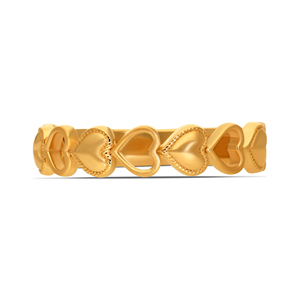 Bague en or Rhythm of Love, luxe, or jaune 18 carats, double cœur, pour femme, design élégant cœur ouvert, bijoux fins - Product Image 3
