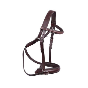 Harnais de cheval en cuir noir avec boucles métalliques et sangles réglables pour l'équitation et l'entraînement - Product Image 2