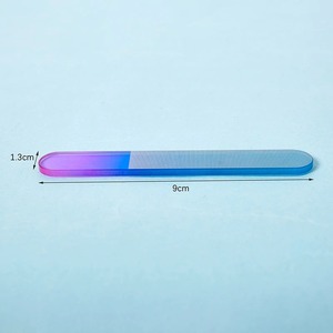 Lima de uñas desechable de acero inoxidable con degradado, con estuche de plástico, de doble cara, lavable, tipo lima de esmeril, grano 100, para manicura - Product Image 2