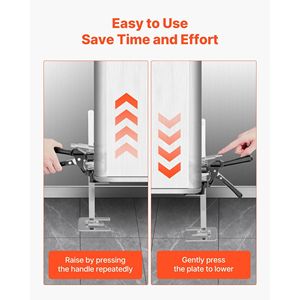 2 Pezzi Sollevatore a Braccio Salva-Lavoro da 330 Libbre, Sollevatore Manuale in Metallo da 9,8 Pollici con Livella Magnetica, Strumento per Edilizia - Product Image 4