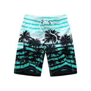 Wholesale Summer Beach <b>Board</b> 100% Polyester Casual Mid Waist Breathable Quick Dry Swim Shorts with Pocket Shorts For Men's - Product Image 1