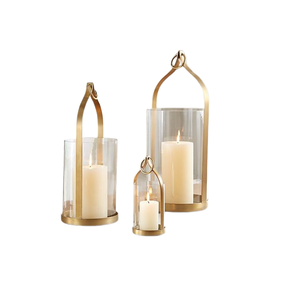 <b>Glass</b> Candle <b>Jar</b> with Marble Base Modern Home Decorative Lantern Christmas Handmade Durable Portable - Product Image 1