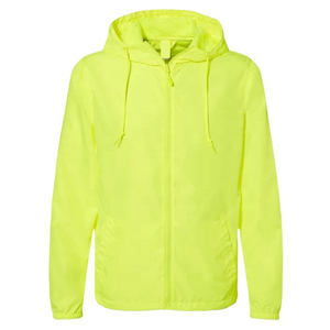 Veste coupe-vent en jean respirante à capuche pour l'hiver, séchage rapide, grande taille, confortable, avec logo frontal, faible MOQ, prix de gros - Product Image 1