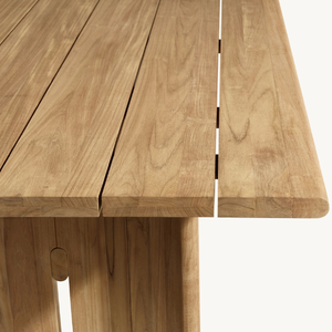 Table rectangulaire en promotion, style moderne et épuré, idéale pour l'extérieur, avec pieds robustes et durables. - Product Image 4