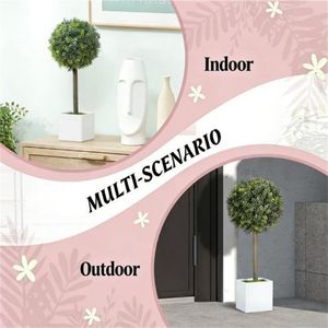 Set di 2 Piante Artificiali con Sfere Decorative per Casa o Ufficio, Scopi Decorativi Verdi - Product Image 2