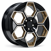 Jantes forgées 6061-T6 à 6 branches, finition turbine usinée argent + liseré noir concave, 18-22 pouces, 5x108 5x112 5x120 pour BMW Audi Mercedes-Benz