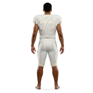 Men's American Football Jersey Set Sleeveless V-<b>Neck</b> <b>Padded</b> Mesh Uniform 72 White Athletic Fit All Seasons 100% Polyester Short - Product Image 3