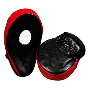 Curved Boxing Focus pad Mitts Leather Kickboxing Target Pads with Hand Grip Wrist Support for Boxing Training - Product Image 2