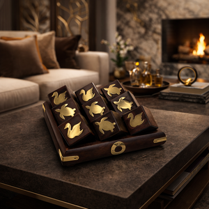 Handmade Wooden <b>Tic</b> <b>Tac</b> <b>Toe</b> Game Set | Indian Rosewood Noughts and Crosses <b>Board</b> Game | Decorative Strategy Game Gift - Product Image 3