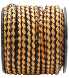 5ミリメートルBraided Leather Cord