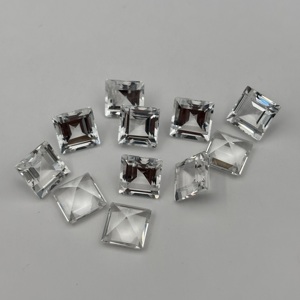 Topacio Blanco Natural, Corte Cuadrado, 9mm, Gema Suelta para Joyería - Product Image 5