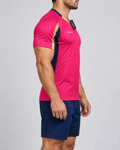 ชุดเสื้อฟุตบอลชาย สีน้ำเงินเหลือง พิมพ์ลายแบบซับลิเมชั่น คอวี แขนยาว ผ้าโพลีเอสเตอร์ ระบายเหงื่อได้ดี สำหรับวัยรุ่นทุกคน - Product Image 4