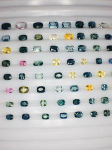 Lot de pierres précieuses naturelles multi-saphirs taillés, qualité AAA, lustre superbe, certifiées IGI, 5-10 mm, multicolores, pour la fabrication de bijoux, prix abordable - Product Image 2