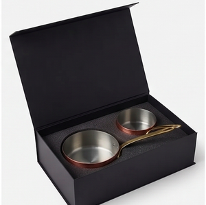 Copper Sauce <b>Pans</b> With Stainless Steel Lining Minimalist Design Durable Metal Cookware For Gas <b>And</b> Induction Stoves Use - Product Image 6