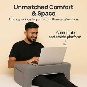 2025 New Soft Memory Foam Lap Desk <b>Pillow</b> with Pocket for Reading and Gaming Features Arm Rest and Back Support - Product Image 4