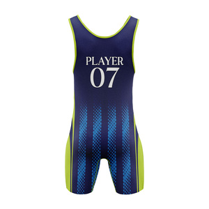 Vente en gros OEM ODM Maillot de lutte personnalisé imprimé respirant léger très extensible séchage rapide durable pour équipe américaine - Product Image 2